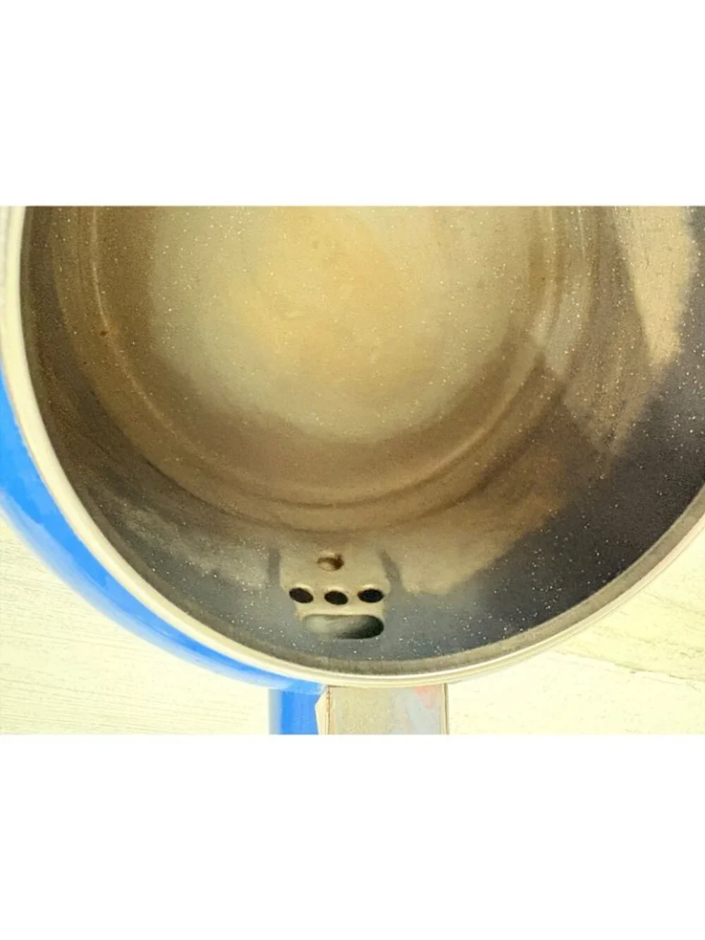 Le Creuset Enamel on Steel 1.25 Quart Demi Tea Kettle Marseille Blue FLAWS